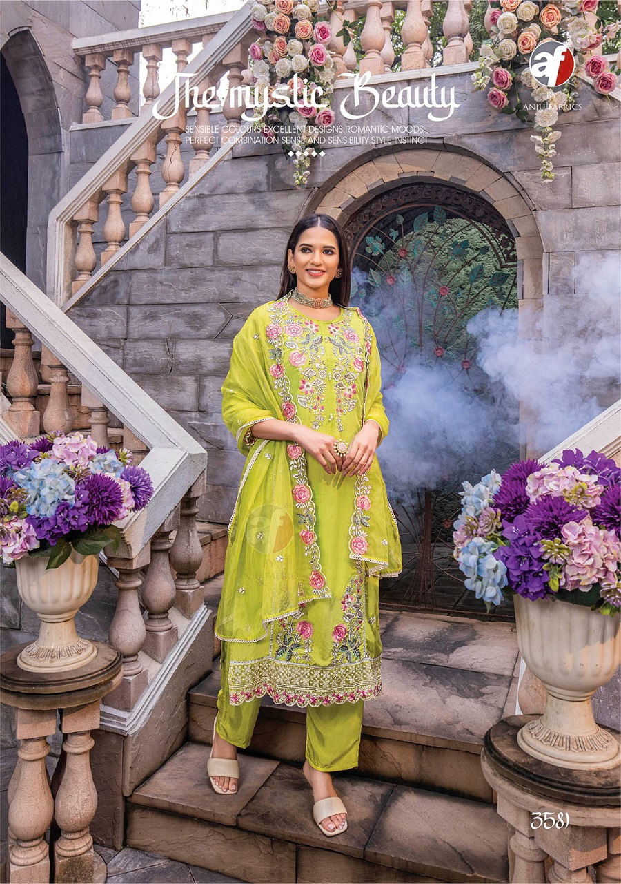 Sayara By Af Designer Muslin Embroidery Kurti With Bottom Dupatta Wholesale Price In Surat
